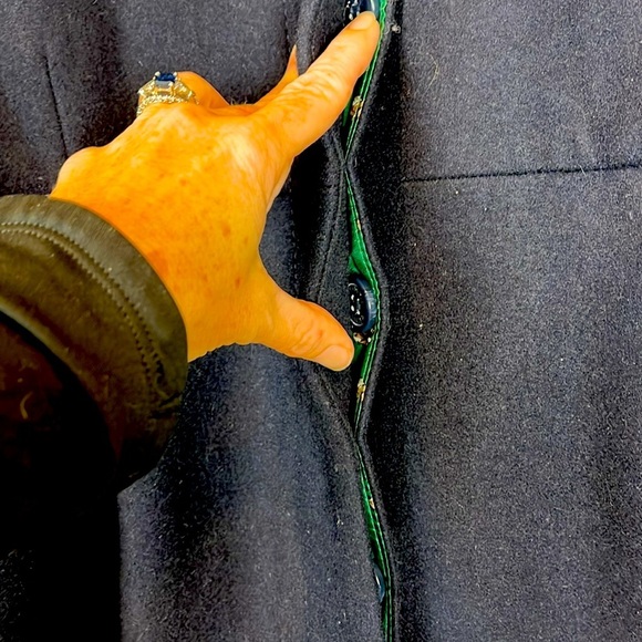 Tommy Hilfiger Women's Size Small Navy Pea Coat Jacket Wool Blend Winter - Picture 4 of 9